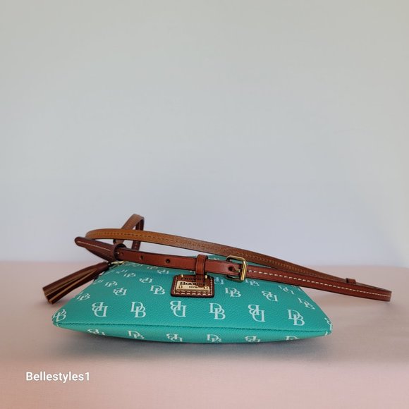 DOONEY & BOURKE Gretta Signature Logo Print Small Crossbody-Sea Foam color⭐ - Picture 9 of 16